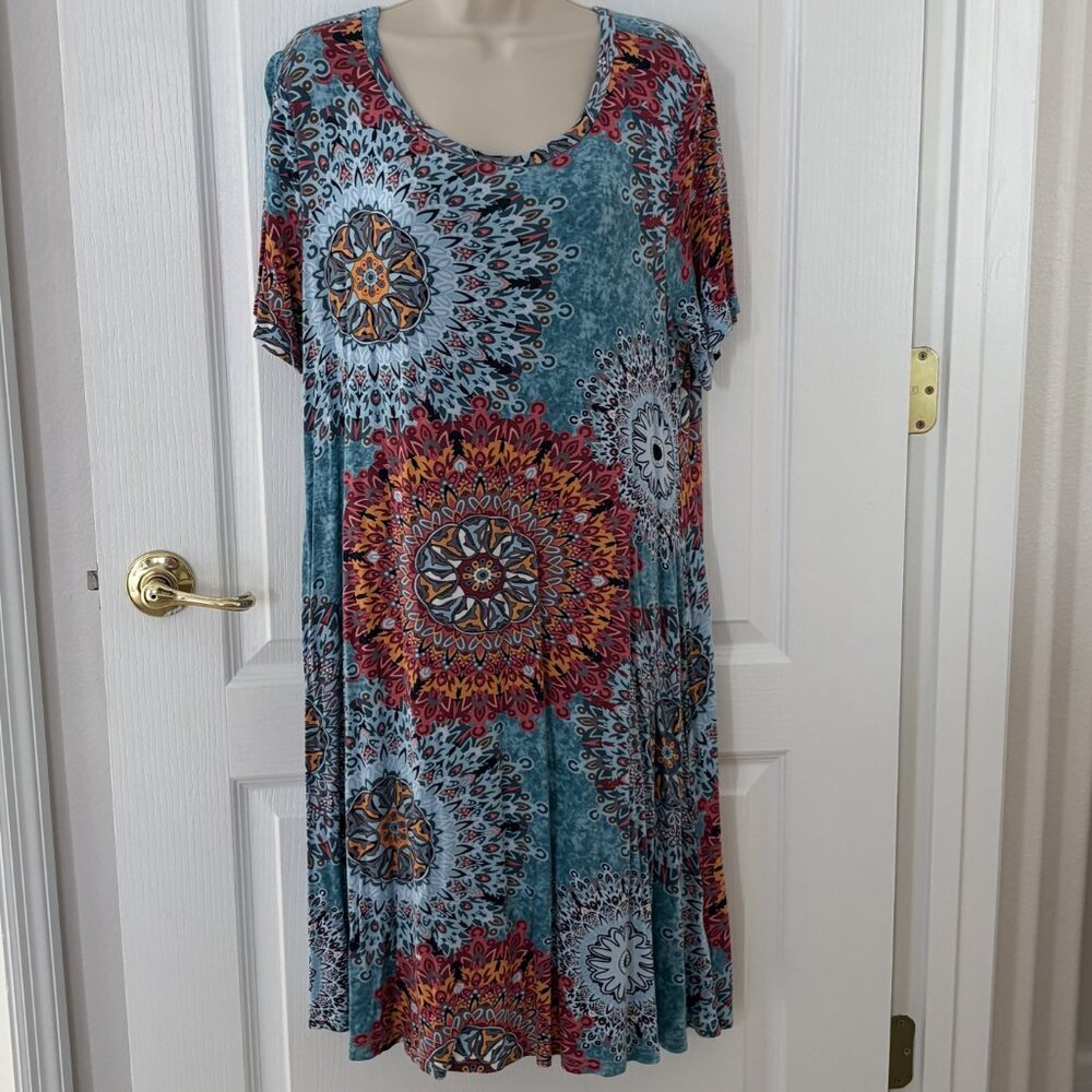 Colorful Print Dress by Korsis